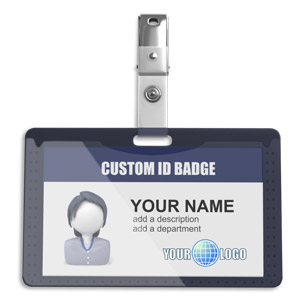 You can customize this ID badge with your own information using our on-line tools.