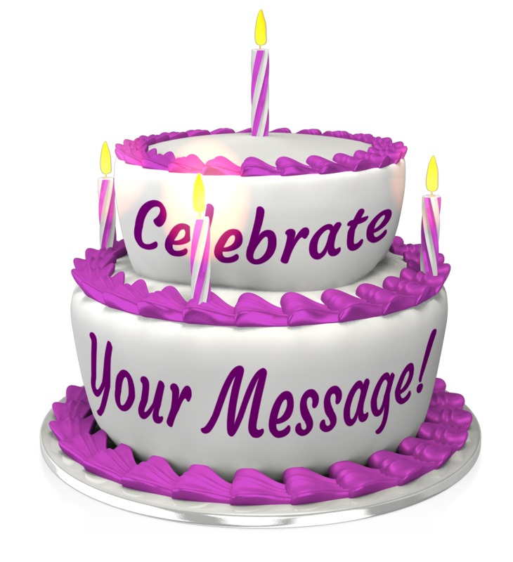 This Presentation Clipart shows a preview of Birthday Cake Custom