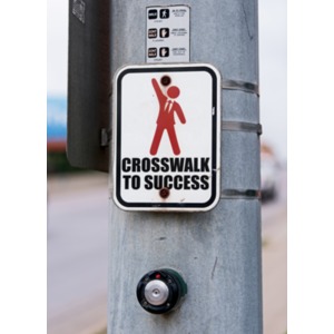 Put your own custom design on this crosswalk sign.