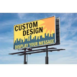 Customize the design on this billboard with your own logo and message.