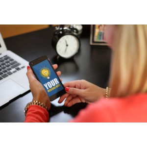 Make your next presentation stand out using this image. Show off a new app or website design with this fully customizable image.