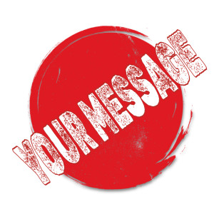 A rough ink seal stamp inspired label.  You can change the text using our on-line tools before you download.