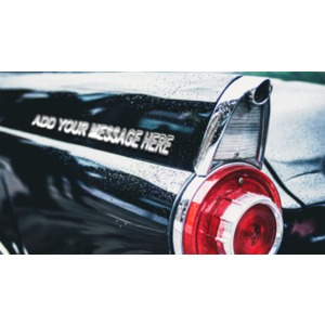 Add your message to the side of this classic car using our online tools.