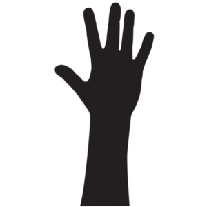 An image silhouette of a child&#039;s arm.