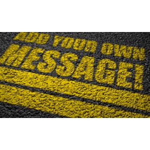 This custom design image shows a close up on an asphalt road.  You can customize this image by adding your own text and image using our online customizer.  