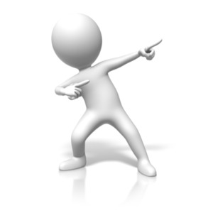 An image of a stick figure posing pointing upward.