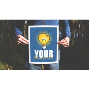 Display your image or message with this customizable text graphic.