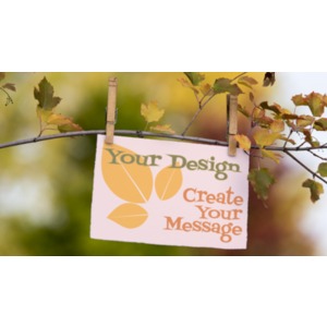 Create your own design on this card pinned to a tree branch.