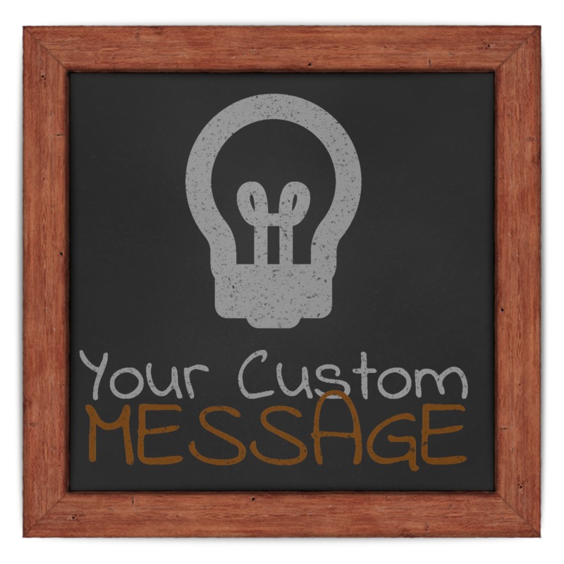 This Presentation Clipart shows a preview of Custom Chalk Board Frame