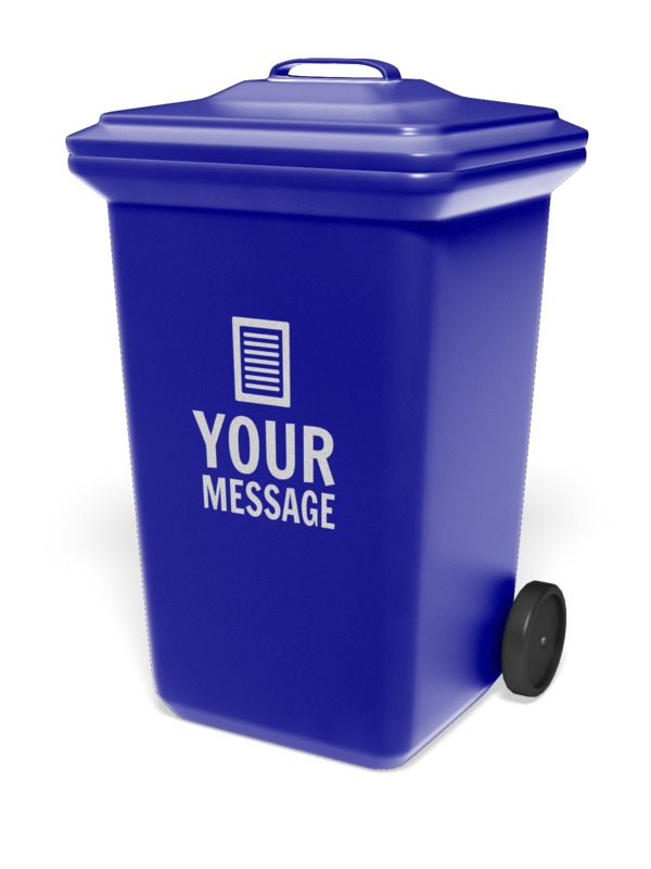 This Presentation Clipart shows a preview of Garbage Bin Custom