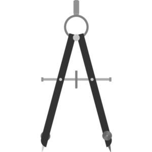 A drawing compass illustration to use in a presentation or any other design idea.