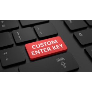 Customize the Enter key on this low-profile style keyboard.