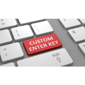 Customize the Enter key on this low-profile style keyboard.