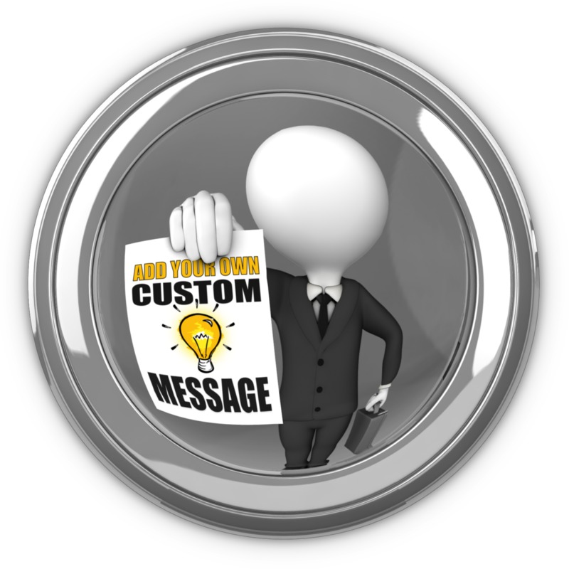 This Presentation Clipart shows a preview of Businessman In Eyehole With Sign