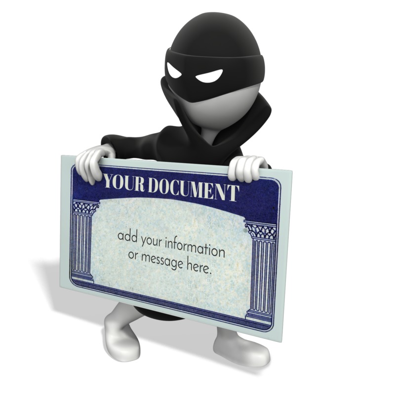 This Presentation Clipart shows a preview of Identity Thief Custom