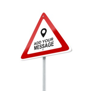 Add your own message or symbols to this European caution sign using our on-line tools.