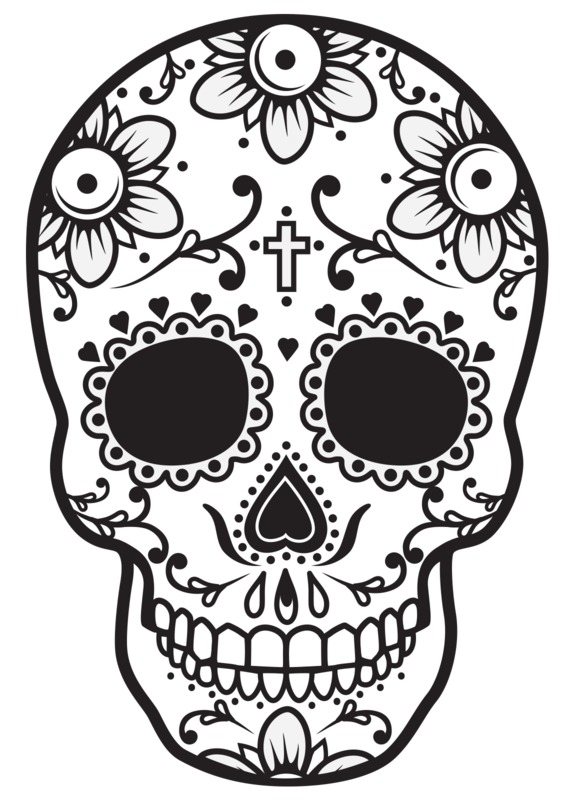 Sugar Skull Black White | Great PowerPoint ClipArt for Presentations ...