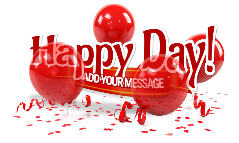 This Presentation Clipart shows a preview of Happy Day