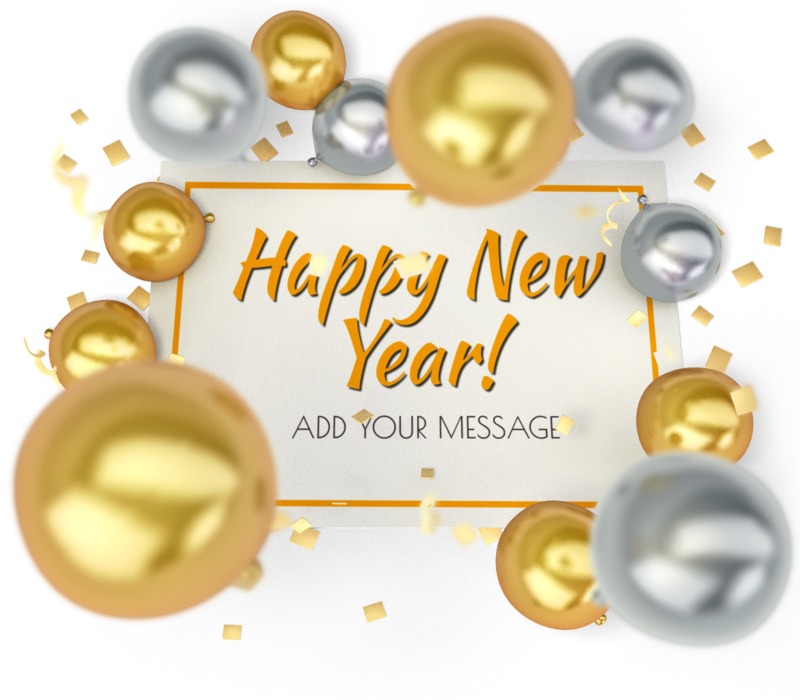 This Presentation Clipart shows a preview of New Year Sign