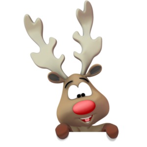 An image of a reindeer looking down on something potentially below :)