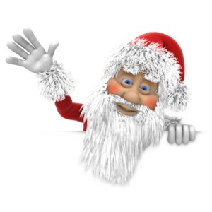 An image of Santa displaying something that could potentially be below :)