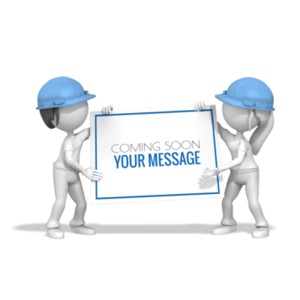 Two women construction workers hold a blank sign. You can add your own message to the sign using our on-line tools.