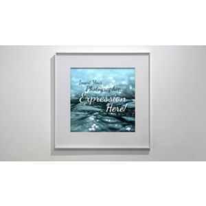 An image of a simple framed picture in a gallery. Customize this graphic and put in your own picture and text.