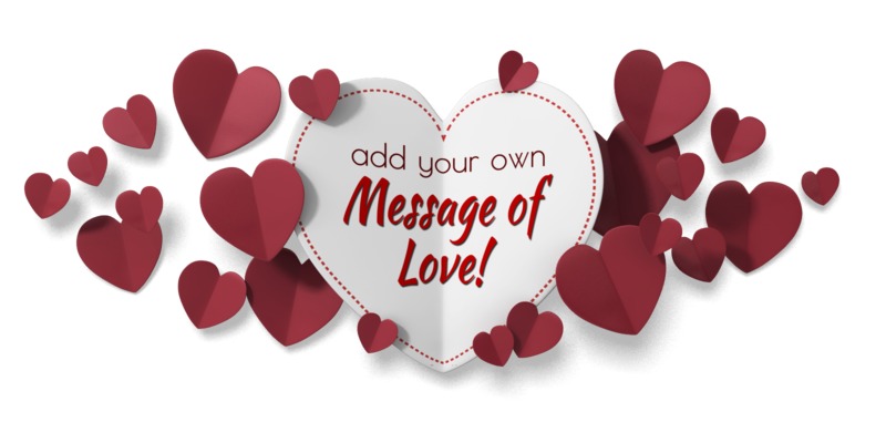 This Presentation Clipart shows a preview of Paper Valentine Hearts