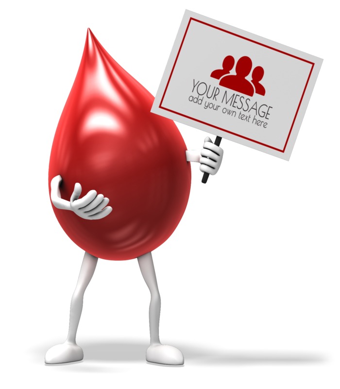 This Presentation Clipart shows a preview of Blood Drop Sign
