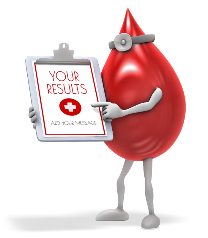 This Presentation Clipart shows a preview of Blood Drop Results