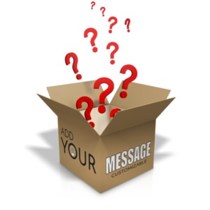 This custom design image shows a open box with many question marks coming out.