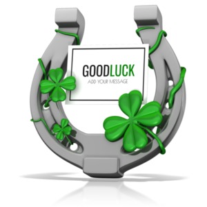 Add your own message to the card inside this good luck horseshoe.