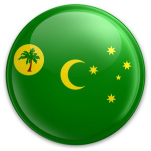 An image of the Cocos Keeling Island&#039;s flag on a button.