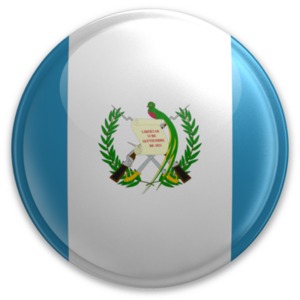 An image of Guatemala&#039;s flag on a button.