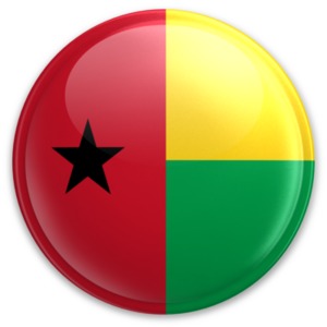 An image of Guinea-Bissau&#039;s flag on a button.