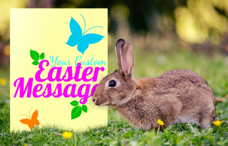 This Presentation Clipart shows a preview of Easter Bunny Sign