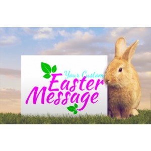 Use this custom image to add your own Easter message.