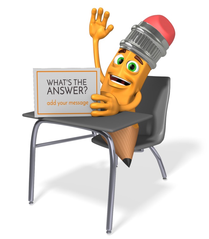 This Presentation Clipart shows a preview of Scribbles Pencil Asking Question