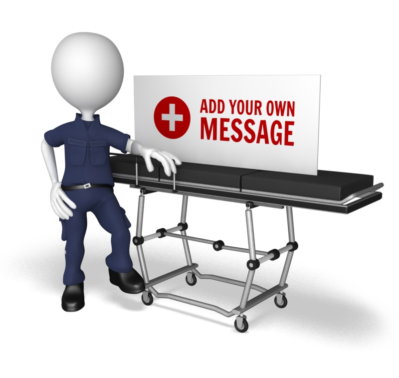 This Presentation Clipart shows a preview of Emt Gurney Sign