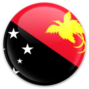 An image of Papua New Guinea&#039;s flag on a button.