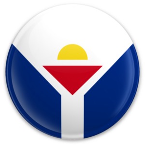An image of Saint Martins&#039;s flag on a button.