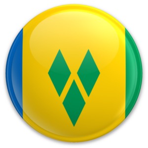An image of Saint Vincent and the gernadine&#039;s flag on a button.