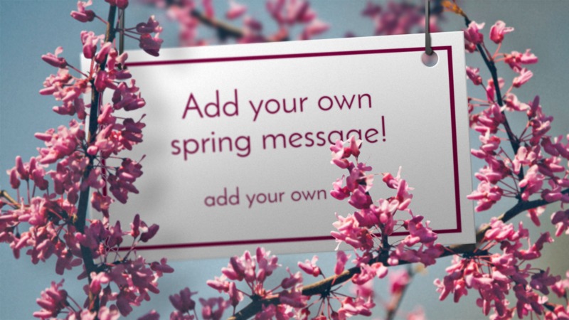 This Presentation Clipart shows a preview of Apple Blossoms Sign