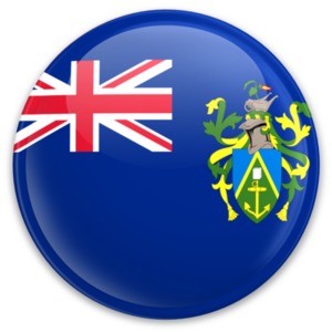 An image of Pitcarin Island&#039;s flag on a button.