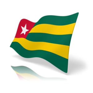 This clip art image shows the Syria flag at a perspective angle.