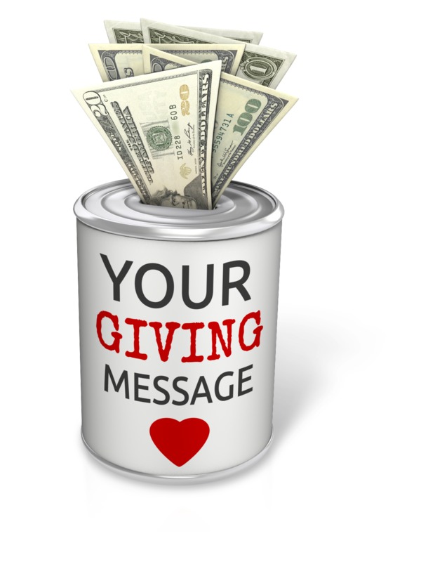 This Presentation Clipart shows a preview of Donation Can Dollar