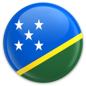 An image of Solomon flag on a button.