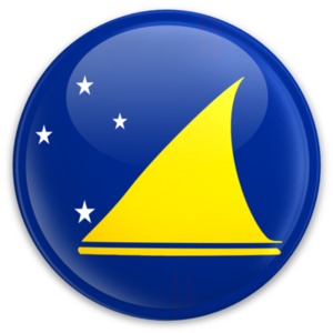 An image of Tokelau&#039;s flag on a button.
