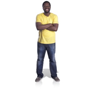 An image of a young man standing with arms crossed.