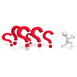 An image of a figure running from the questions.